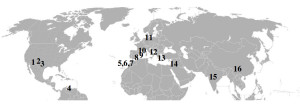 Locations of the telescopes that are part of the KOINet project (from von Essen et al. 2018).